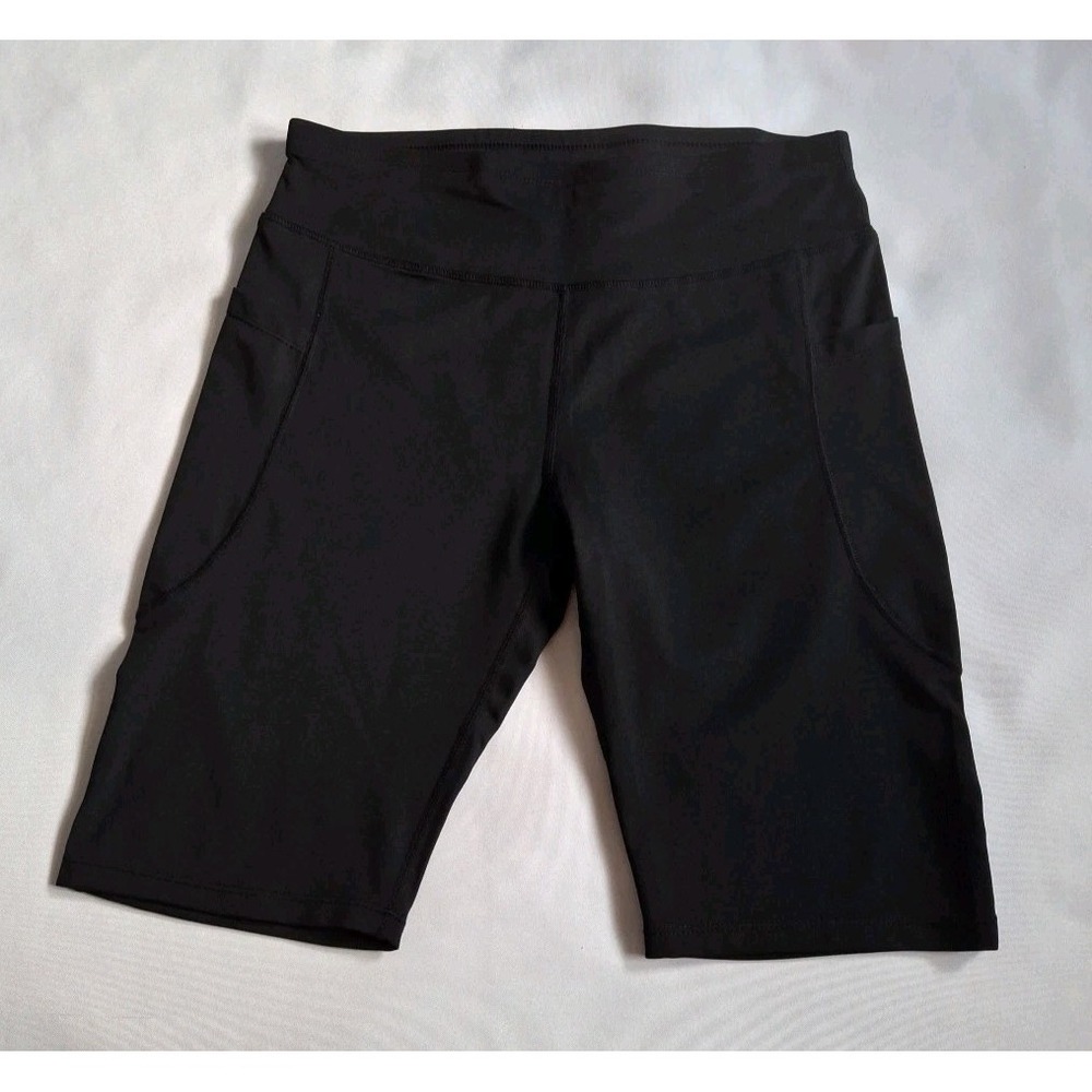 Women's Women's Black Biker Shorts Pockets Athletic Running XL